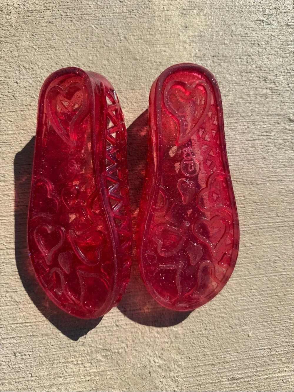 Del Sol Color Changing Glitter Jelly Ballet Flats Toddler 9 Clear to Pink Summer